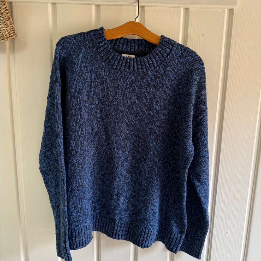 L.L. Bean women's Heathered Navy Crewneck Sweater